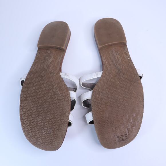 SAM EDELMAN Bay Slide Sandal Bright White Leather Slip On Women's 11M - Picture 8 of 9